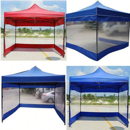 1pc Transparent Cold-Proof Sunshade Canopy, Outdoor 4-Leg Umbrella Fence Tent, Product Only Includes One Piece Of Tent Fabric, Fixed With Ropes On Four Sides, Does Not Include Top And Frame.