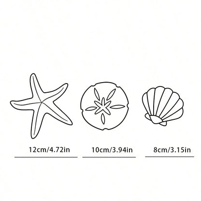 1pc Transparent Decorative Starfish Sticker, High-Quality Waterproof Sticker, Suitable For Car Windows, Laptops, Helmets, Mugs And More