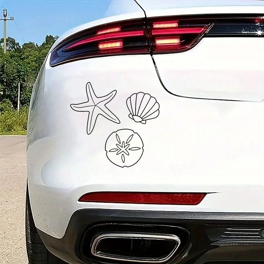 1pc Transparent Decorative Starfish Sticker, High-Quality Waterproof Sticker, Suitable For Car Windows, Laptops, Helmets, Mugs And More
