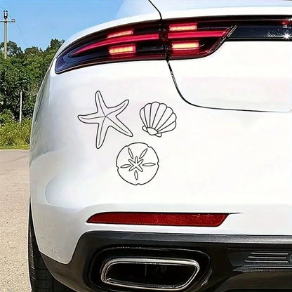 1pc Transparent Decorative Starfish Sticker, High-Quality Waterproof Sticker, Suitable For Car Windows, Laptops, Helmets, Mugs And More