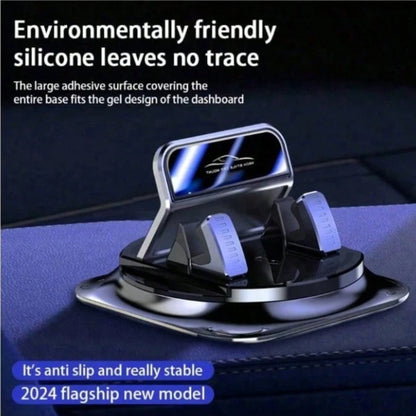 1pc Ultra-Stable 360° Rotating Car Phone Holder, With Non-Slip Silicone Base, Shock-Absorbing Bracket, Suitable For Dashboard Navigation (All Phone Models), Car Accessories