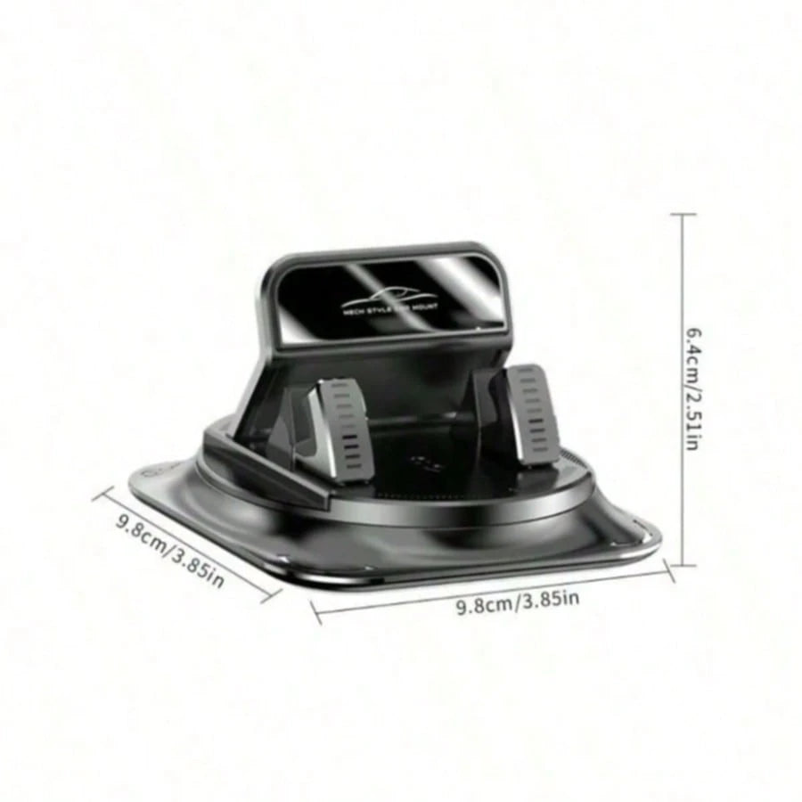 1pc Ultra-Stable 360° Rotating Car Phone Holder, With Non-Slip Silicone Base, Shock-Absorbing Bracket, Suitable For Dashboard Navigation (All Phone Models), Car Accessories