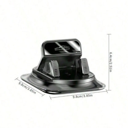 1pc Ultra-Stable 360° Rotating Car Phone Holder, With Non-Slip Silicone Base, Shock-Absorbing Bracket, Suitable For Dashboard Navigation (All Phone Models), Car Accessories