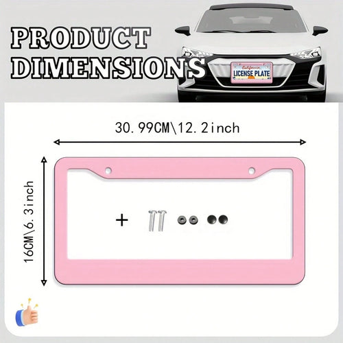 1Pc Unisex Durable License Plate Frame,12.2*6.3Inch,Fits US & Canada Vehicles,Exterior Decor For Most Cars,Vehicle Accessory,Birthday Gifts,Valentines Gift,Car Stuff,Car Decoration,Motorcycle,Car Acce