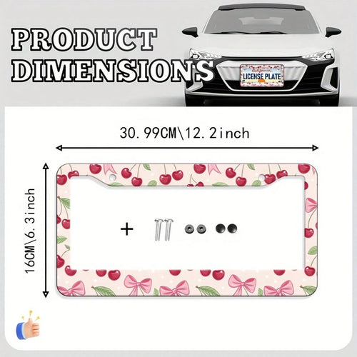 1Pc Unisex Durable License Plate Frame,12.2*6.3Inch,Fits US & Canadian Vehicles,Exterior Car Decoration For Most Vehicles,Vehicle Accessory,License Plate,Car Decor,Mothers Day,Birthday Gifts,Valentine