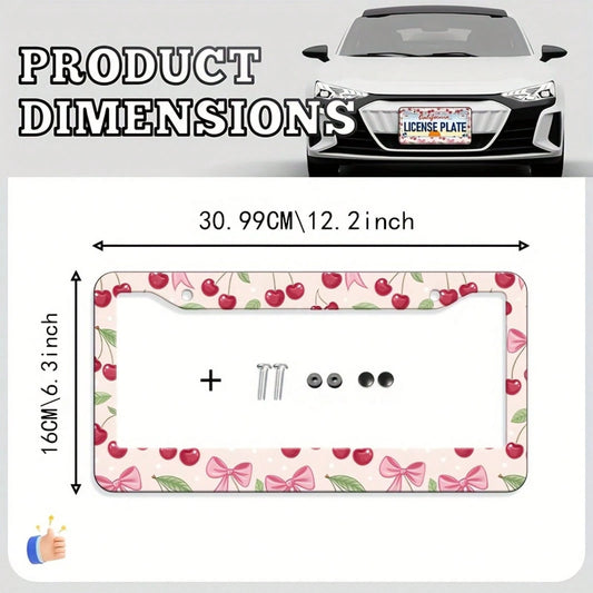 1Pc Unisex Durable License Plate Frame,12.2*6.3Inch,Fits US & Canadian Vehicles,Exterior Car Decoration For Most Vehicles,Vehicle Accessory,License Plate,Car Decor,Mothers Day,Birthday Gifts,Valentine