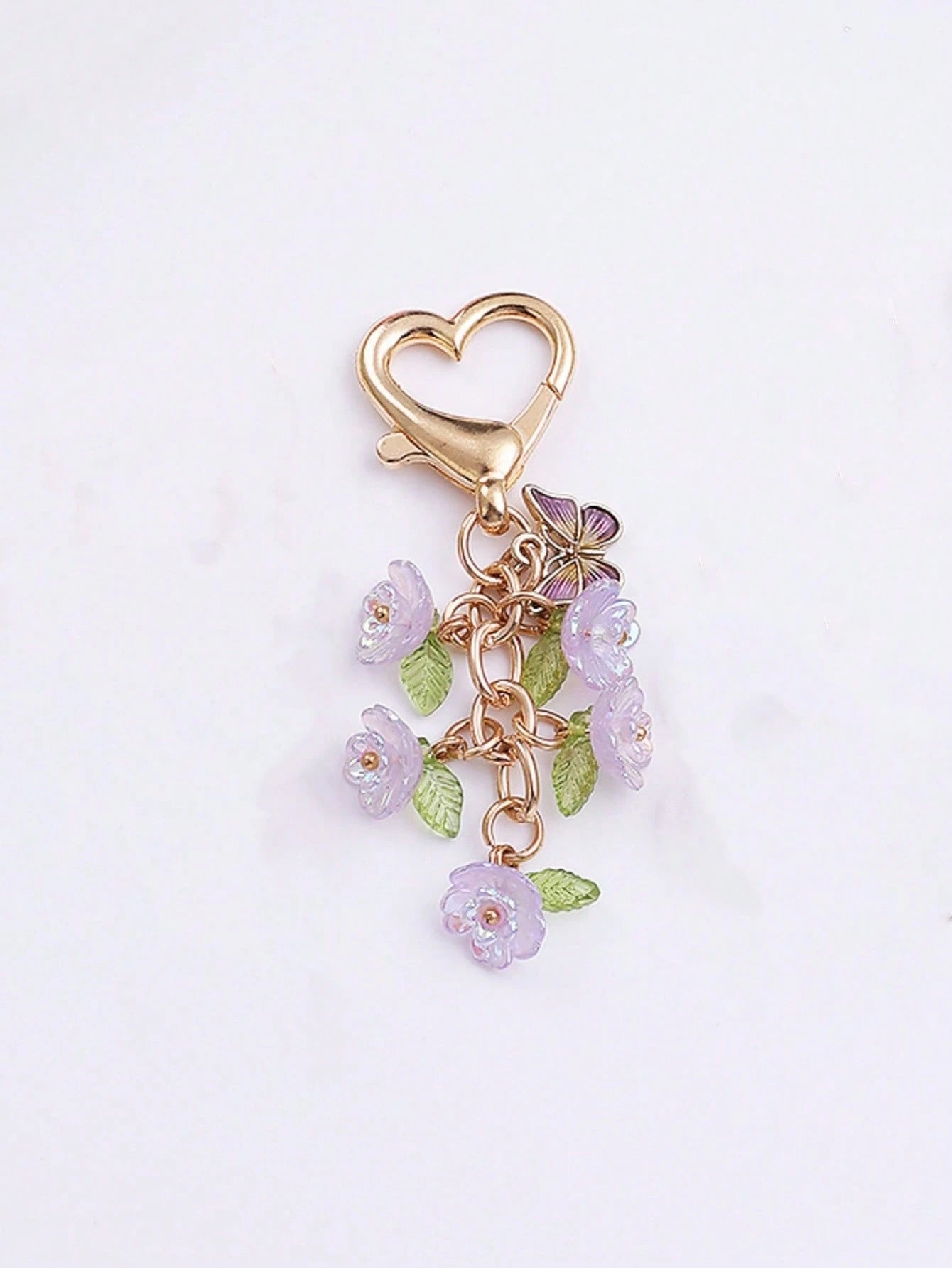 1pc Unisex Japanese Style Cute Lily Flower Keychain Pendant Minimalist Ins Style Bag Charm Car Accessories For Women Keychain For Bag