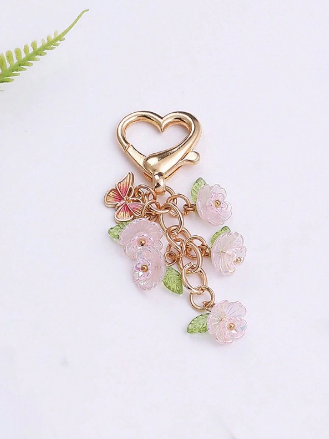 1pc Unisex Japanese Style Cute Lily Flower Keychain Pendant Minimalist Ins Style Bag Charm Car Accessories For Women Keychain For Bag