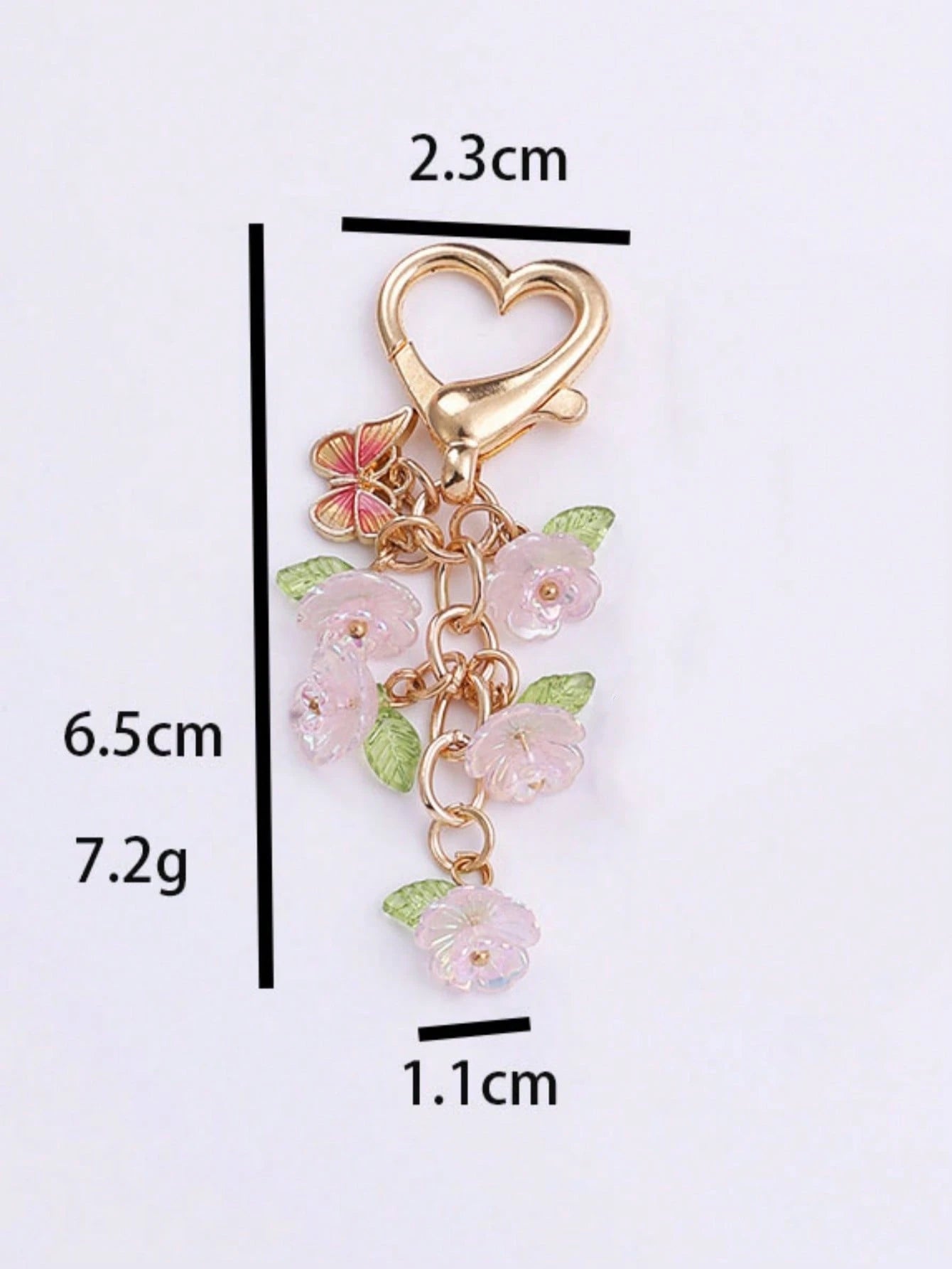 1pc Unisex Japanese Style Cute Lily Flower Keychain Pendant Minimalist Ins Style Bag Charm Car Accessories For Women Keychain For Bag