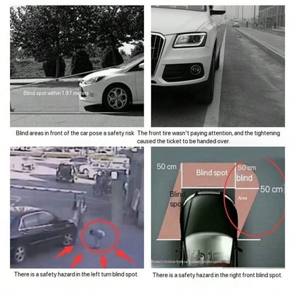 1pc Universal Car Blind Spot Wide Angle Rear View Mirror, Suitable For Trucks, Cars, Off-Road Vehicles, RVs, Front And Rear Wheel Blind Spot Mirror, Front Head Small Round Mirror, 360 Degree Right Fro