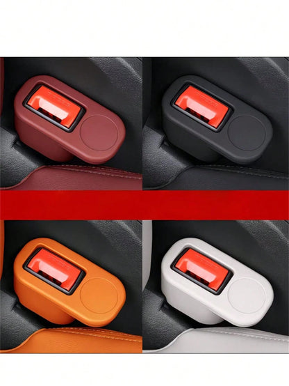 1pc Universal Car Seat Belt Socket Protector, Seat Belt Fastener, Silicone Plug Sleeve Fixer, Easy 1-Second Installation, Suitable For Sedan, SUV, Truck Safety Locking Device, Universal Design Breaks