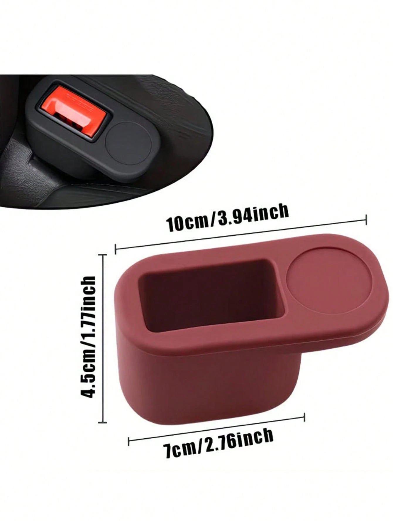1pc Universal Car Seat Belt Socket Protector, Seat Belt Fastener, Silicone Plug Sleeve Fixer, Easy 1-Second Installation, Suitable For Sedan, SUV, Truck Safety Locking Device, Universal Design Breaks