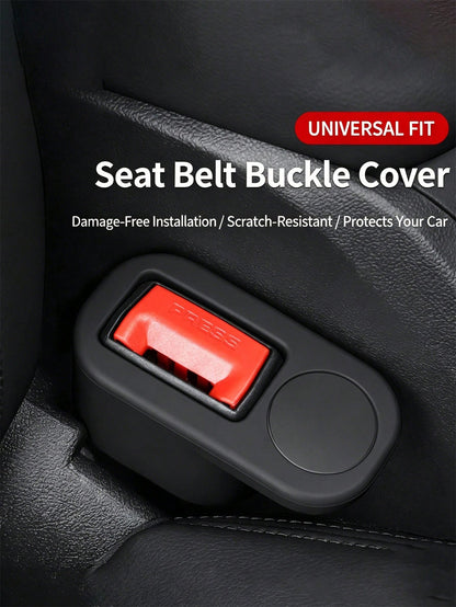 1pc Universal Car Seat Belt Socket Protector, Seat Belt Fastener, Silicone Plug Sleeve Fixer, Easy 1-Second Installation, Suitable For Sedan, SUV, Truck Safety Locking Device, Universal Design Breaks
