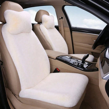 1pc Universal Car Seat Cushion, Plush Car Seat Pad, Comfortable Warm Backrest, Warm Car Seat Cover Pad, Suitable For All Seasons