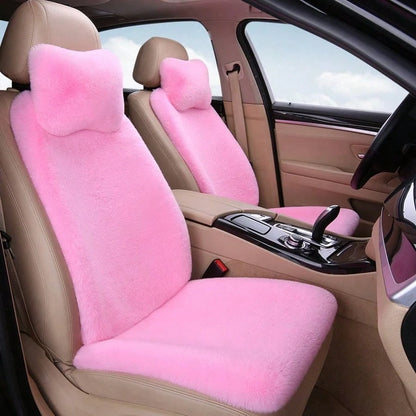 1pc Universal Car Seat Cushion, Plush Car Seat Pad, Comfortable Warm Backrest, Warm Car Seat Cover Pad, Suitable For All Seasons