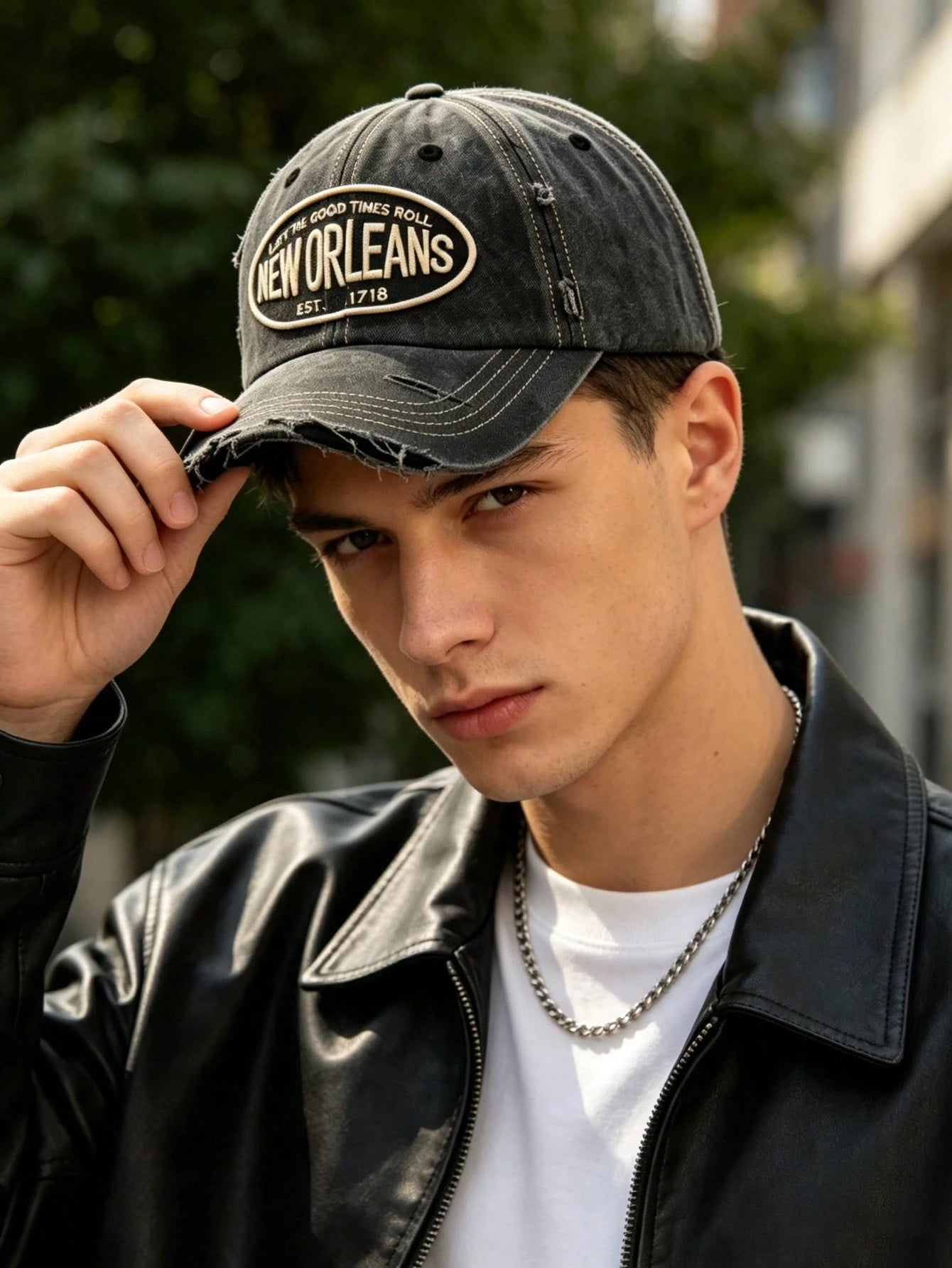 1pc Vintage Washed New Orleans Embroidered Baseball Cap, Letter Sun Hat Distressed Sun Hat, Unisex Casual Street Style, Hats, Hats For Men, Hat, Hats For Women