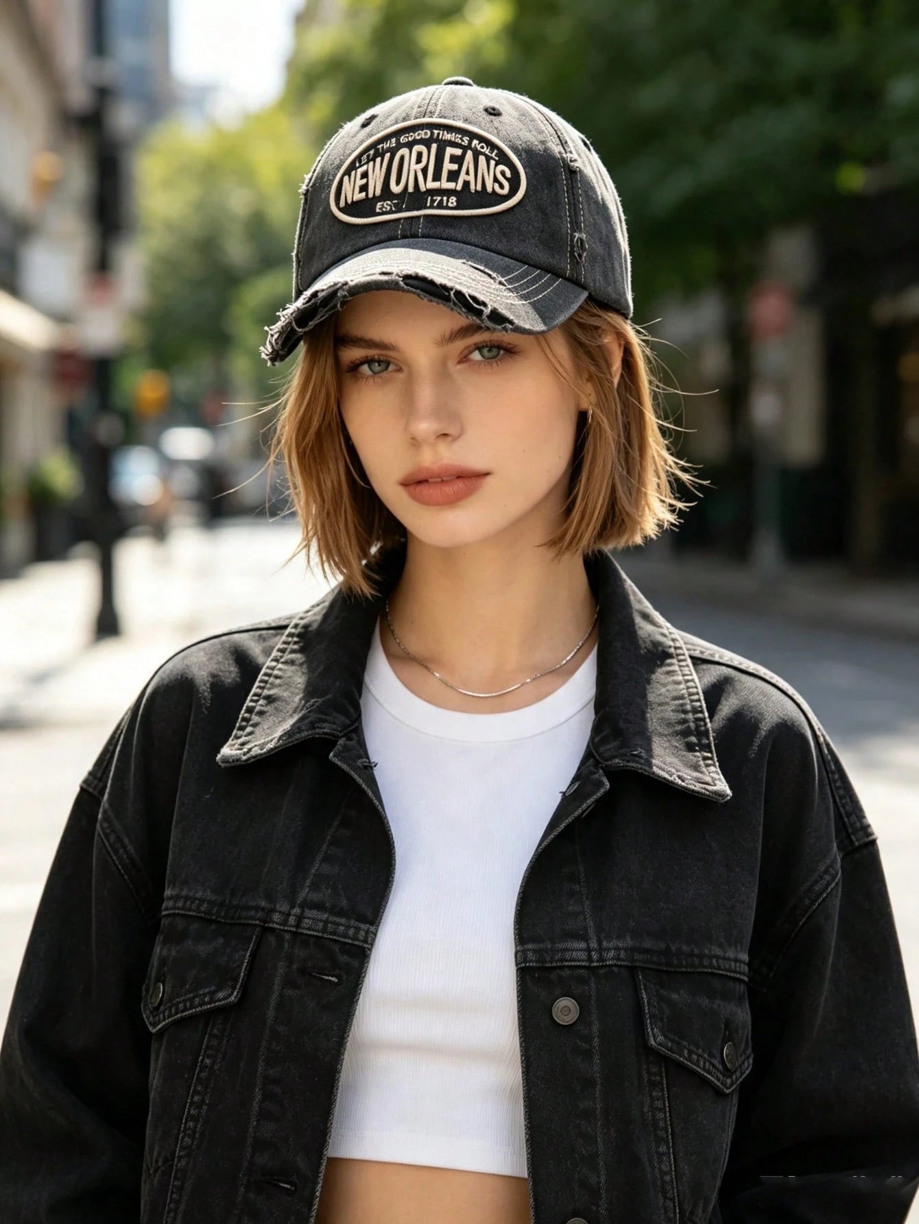 1pc Vintage Washed New Orleans Embroidered Baseball Cap, Letter Sun Hat Distressed Sun Hat, Unisex Casual Street Style, Hats, Hats For Men, Hat, Hats For Women