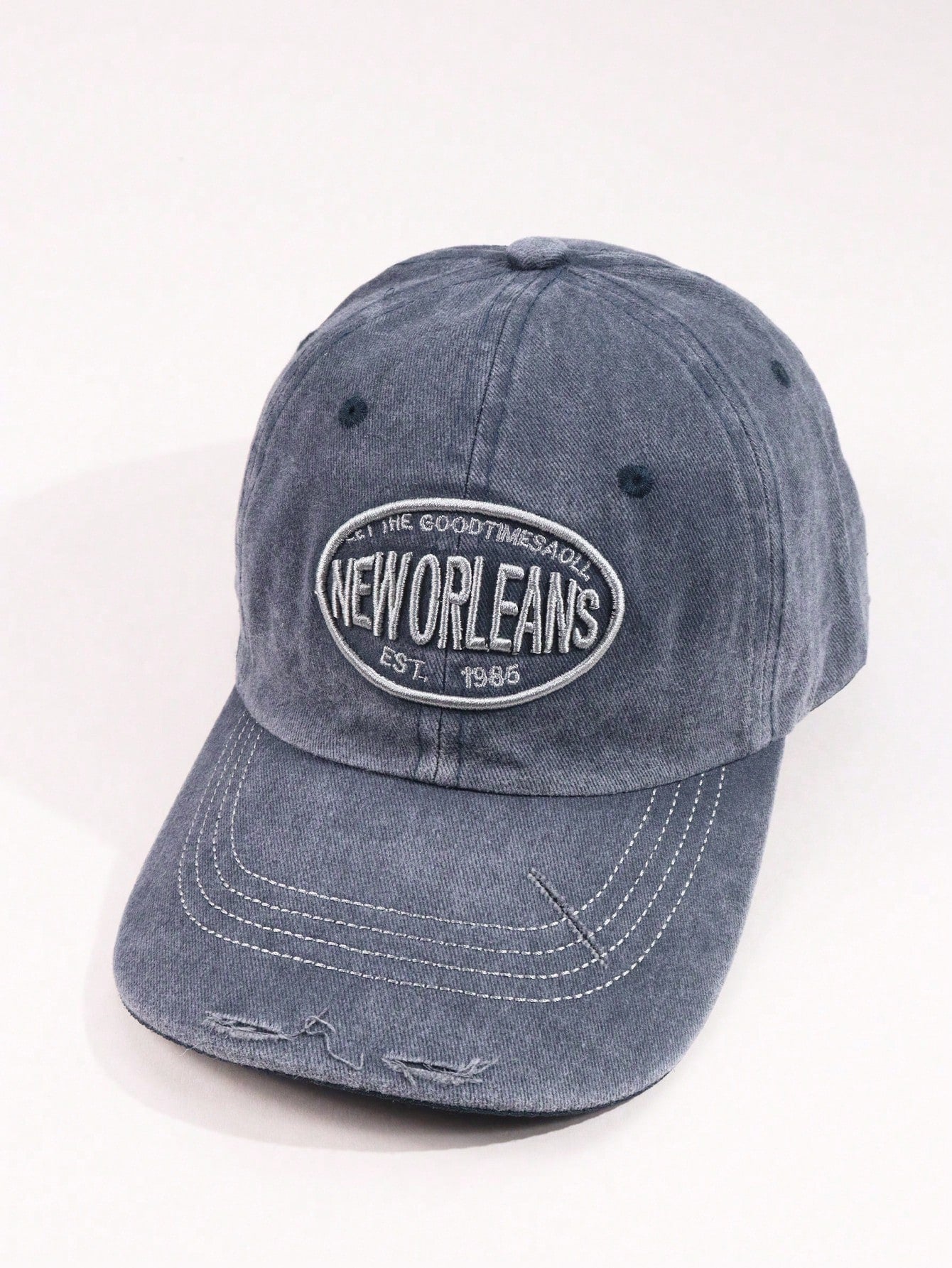 1pc Vintage Washed New Orleans Embroidered Baseball Cap, Letter Sun Hat Distressed Sun Hat, Unisex Casual Street Style, Hats, Hats For Men, Hat, Hats For Women