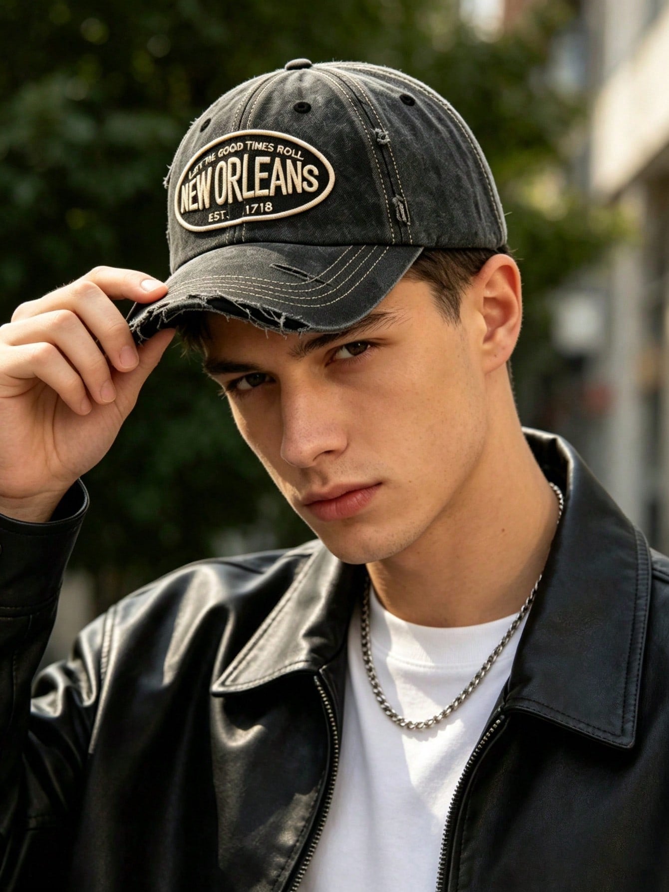 1pc Vintage Washed New Orleans Embroidered Baseball Cap, Letter Sun Hat Distressed Sun Hat, Unisex Casual Street Style, Hats, Hats For Men, Hat, Hats For Women