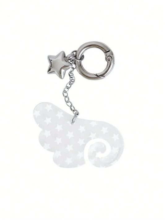 1pc Vintage Y2K Angelic Wings & Star Keychain Pendant Cute & Stylish Accessory Suitable For Bags Backpack Decor Keychain For Bag Car Accessories For Women