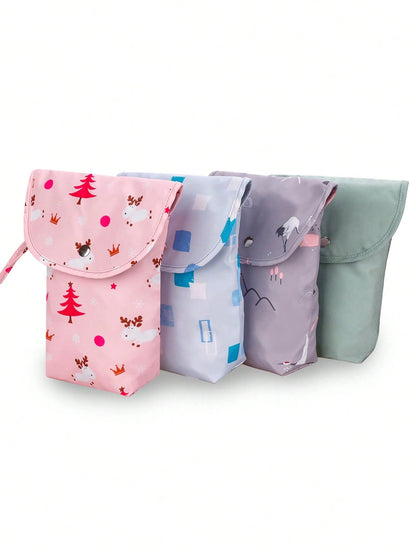 1pc Waterproof Baby Diaper Bag, Portable Diaper Storage Organizer For Diapers & Wipes