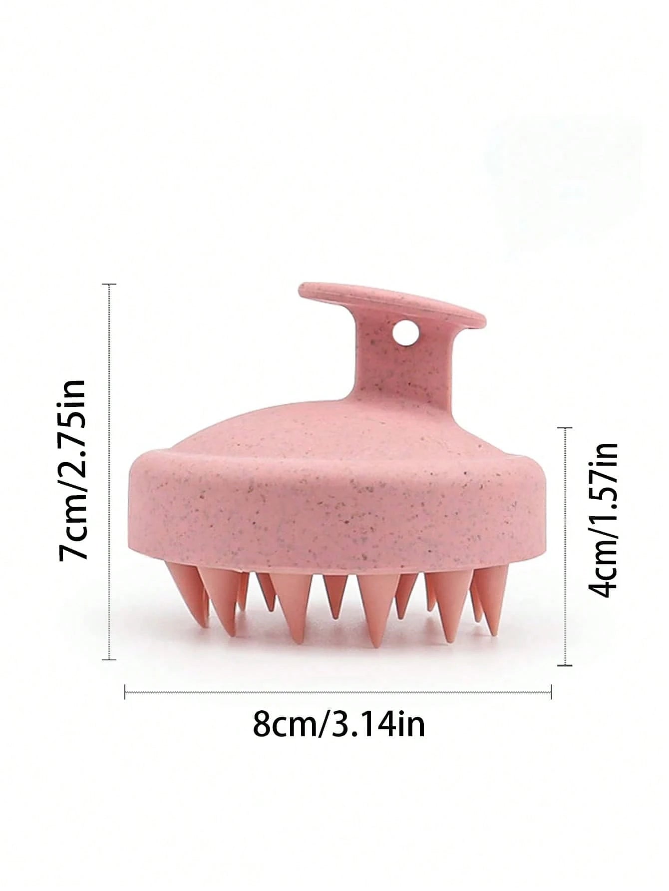 1pc Wheat Straw Shampoo Massage Brush, Silicone Hair Comb, Scalp Massage Cleaning Exfoliating Brush, Gift/Bathroom Accessory/Bath Brush/Holiday Essential/Travel Essential/Valentine's Day/Easter