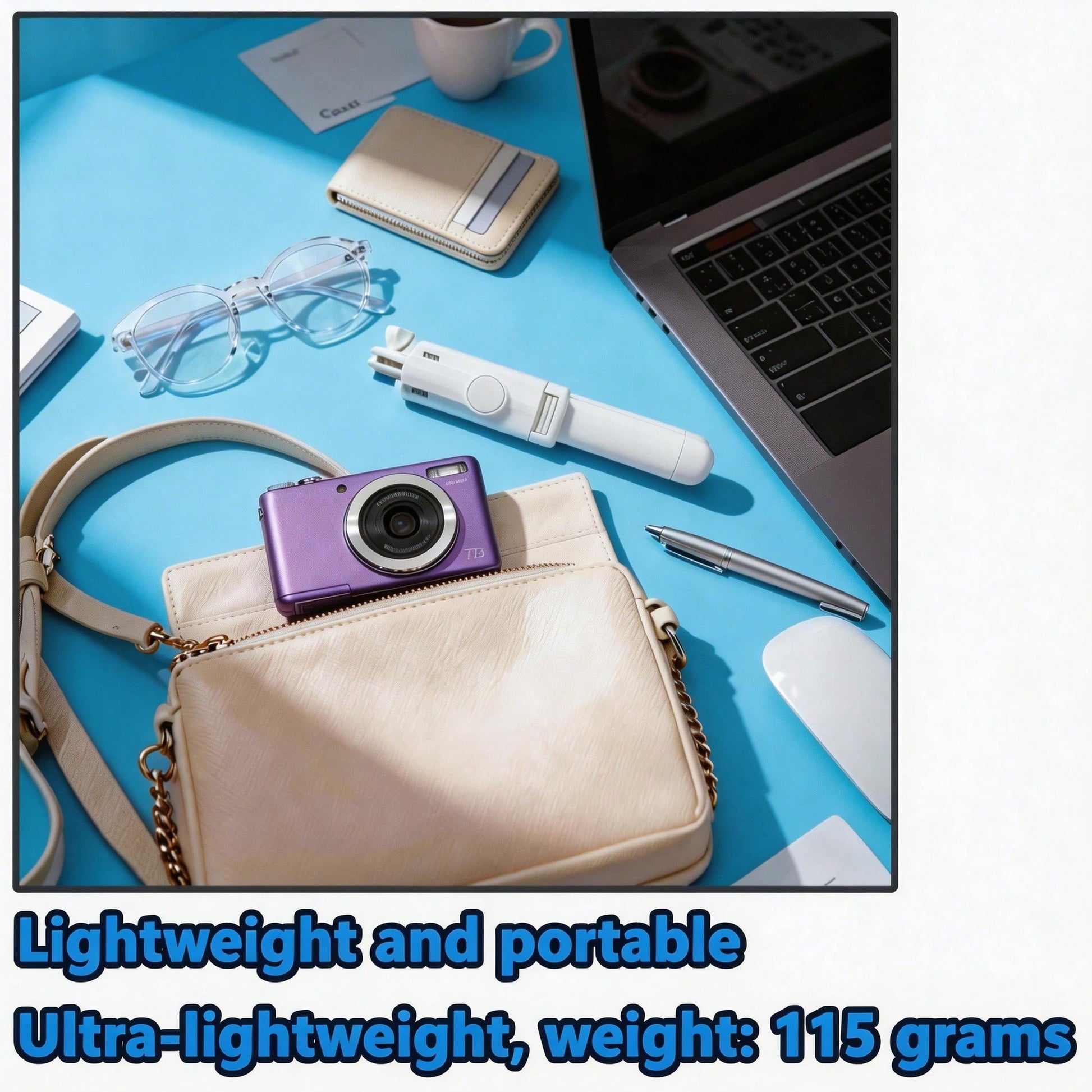 1pc White Cute Selfie Stick- Wireless Remote Control And Built-In Tripod, Remote Control, Phone Holder And Built-In Tripod(1PC), Travel
