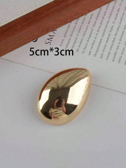 1pc Women's Minimalist Metal Glossy Brooch, Suitable For Waist Decoration On Dresses And Jackets, Fashionable High-End Accessory