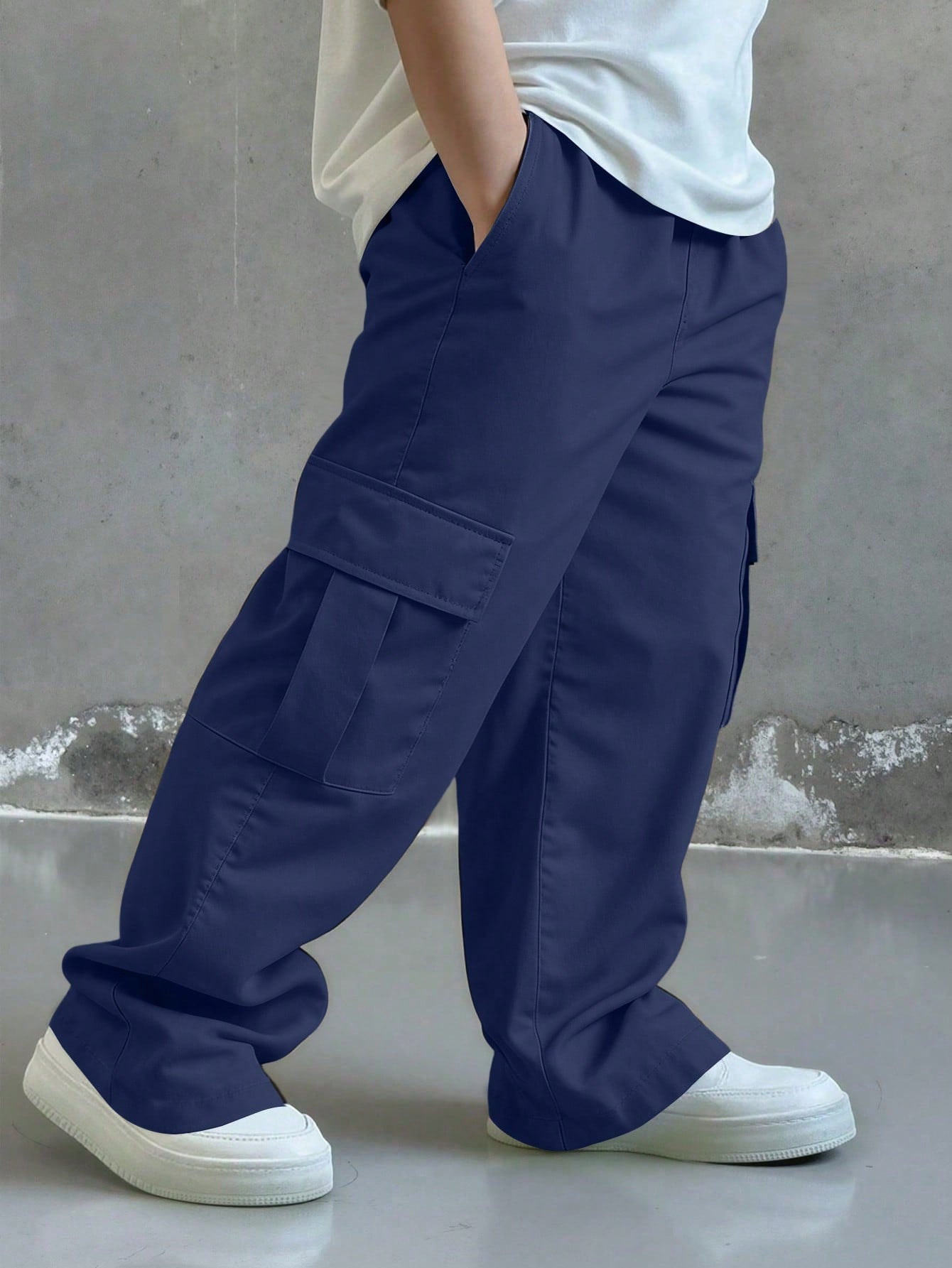 1pc Young Boys' Fashionable Versatile Casual Comfortable Street Chic Commute School Vacation Daily Wear Dirt-Resistant Soft Multi-Pocket Straight Leg Cargo Pants, Spring/Summer/Autumn/Winter