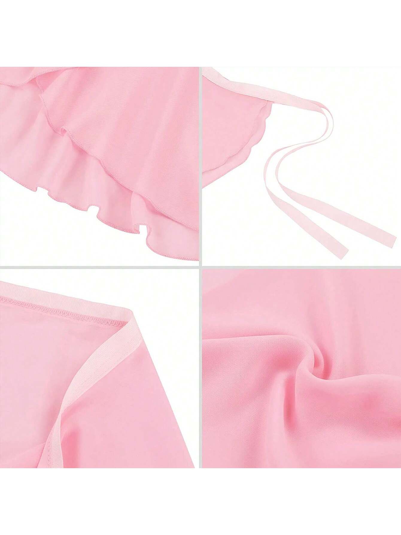 1piece- Women's Chiffon Ballet Skirt, Sports Skirt, Plain Stage Dress Solid Color Skirt, Suitable For Various Dance Outfits Such As Ballet, Anti Glare And No Embarrassment, Can Cover The Skirt!