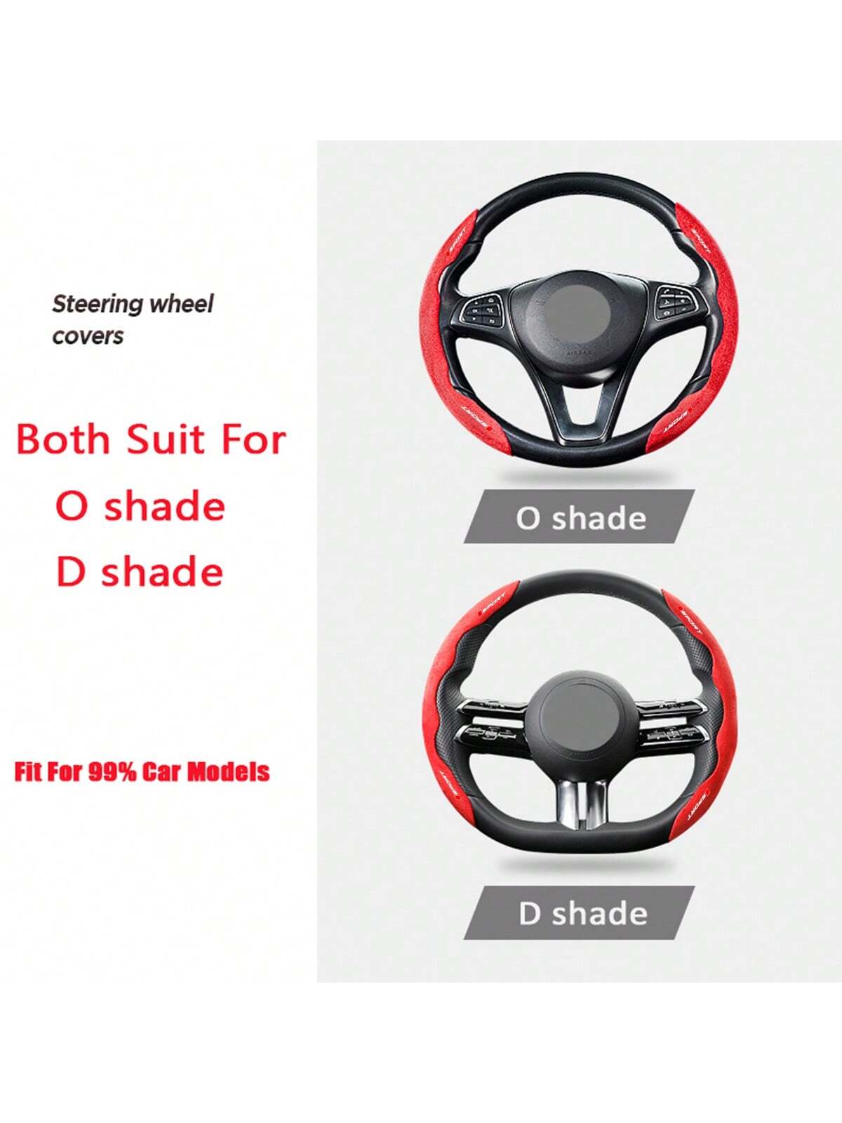 1set Premium Suede Breathable And Non-Slip Segmented Car Steering Wheel Cover For Toyota For Yaris For Camry For Tacoma For RAV4 For Corolla For Lexus Nissan For Chevrolet KIA