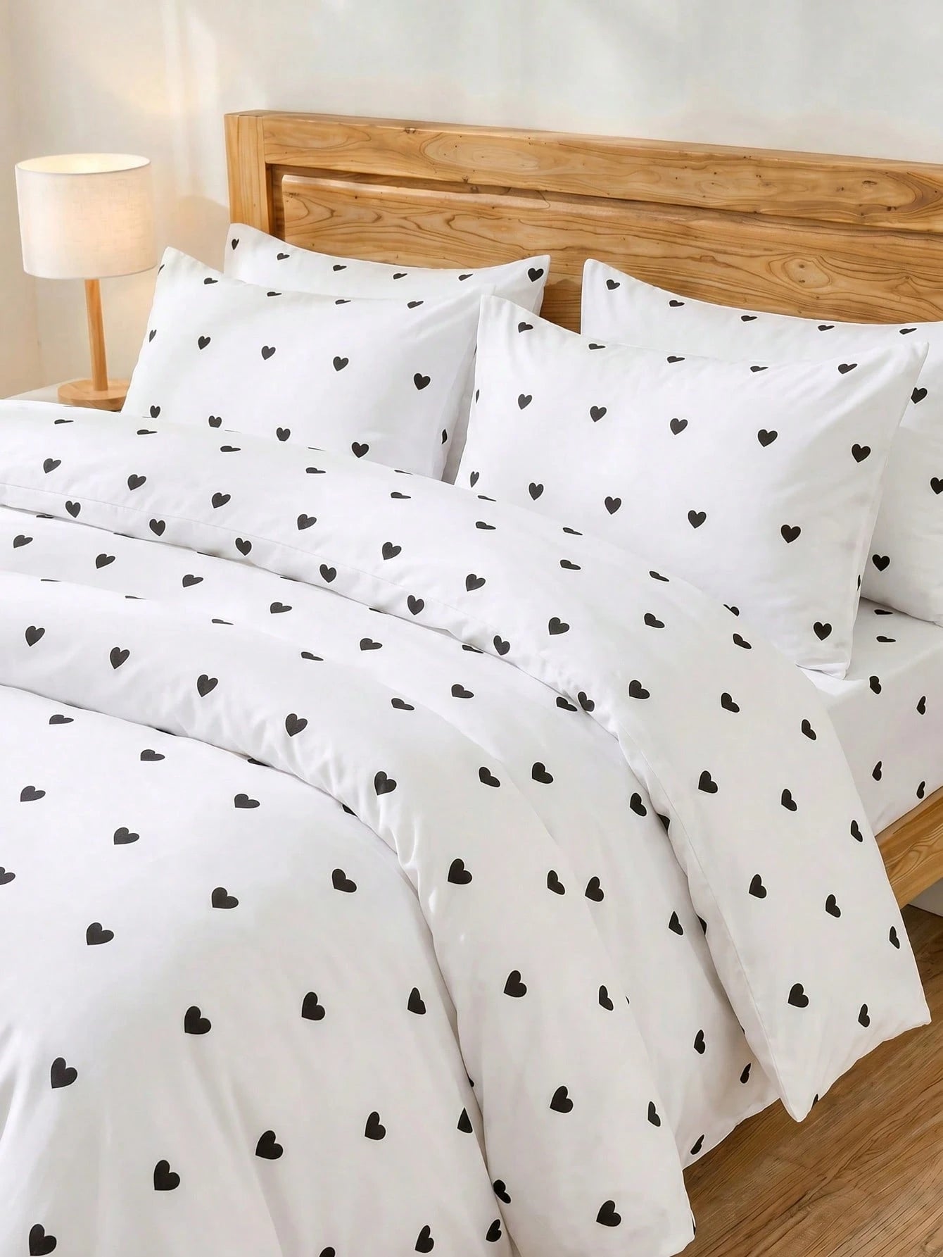 2/3pcs White Fine Polka Dot Pattern Duvet Cover Bedding Set, Soft Breathable Wrinkle-Resistant, Promotes Better Sleep, Luxury Hotel Style, Gift For Parents And Friends, Reversible Dual-Color Duvet Cov