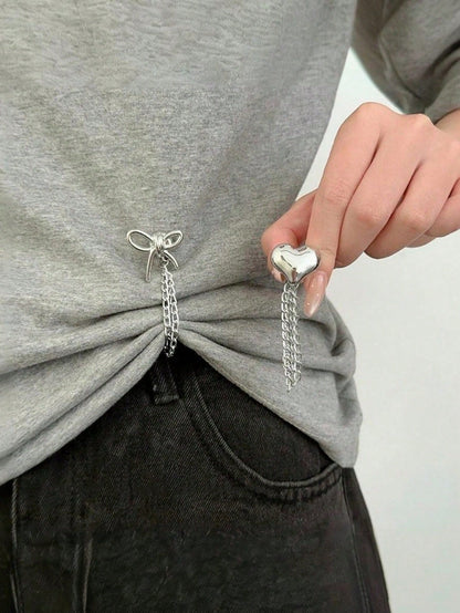 2/4/8pcs Multi-Function Pant Leg Clips, Non-Slip Pant Leg Length Adjuster, Prevent Pant Legs From Dragging On The Floor, Suitable For Jeans, Casual Pants, Shirts And Cuffs, Clothing Styling Decorative