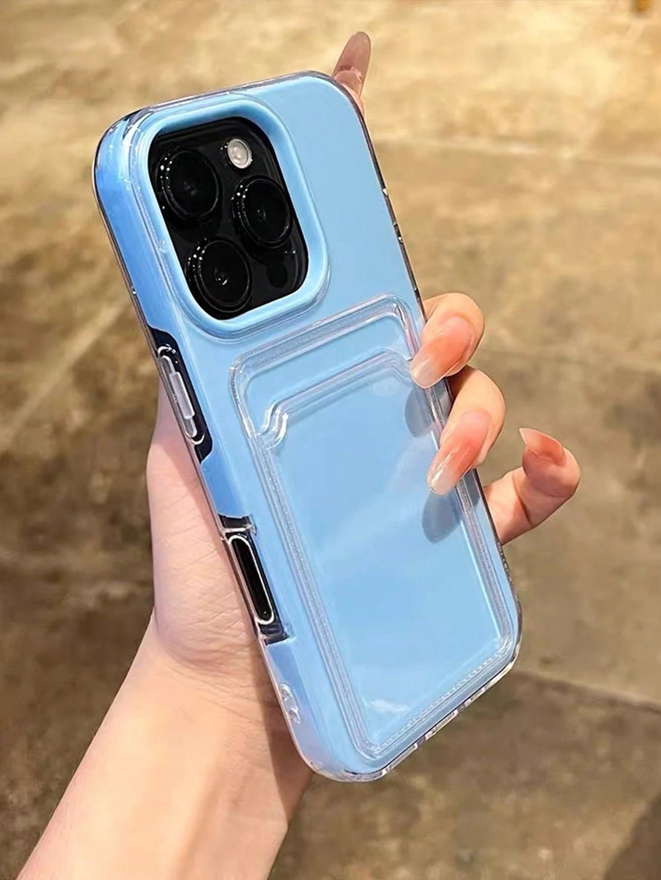 2-In-1 Candy Color Card Slot Phone Case, Compatible With IPhone Air/17/17 Pro/17 Pro Max/16/15/14/13/12/11 Pro Max/16 Plus, Minimalist Shock-Proof Transparent Soft Shell