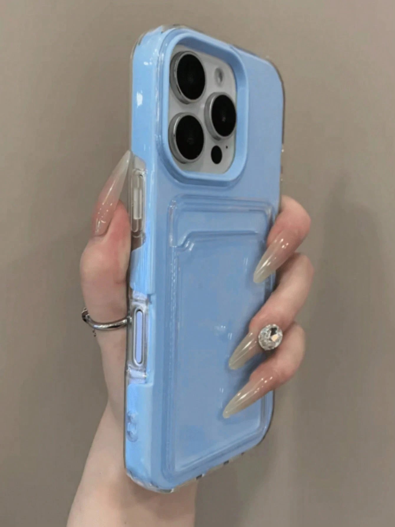 2-In-1 Candy Color Card Slot Phone Case, Compatible With IPhone Air/17/17 Pro/17 Pro Max/16/15/14/13/12/11 Pro Max/16 Plus, Minimalist Shock-Proof Transparent Soft Shell