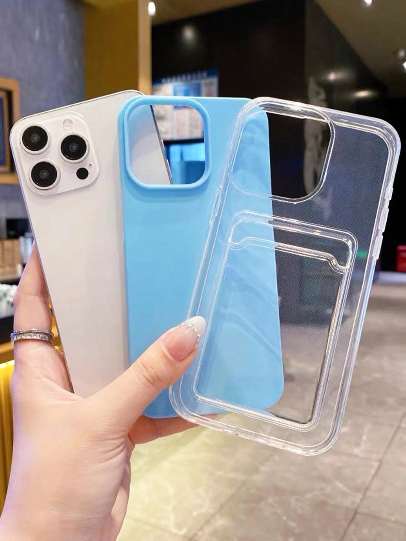 2-In-1 Candy Color Card Slot Phone Case, Compatible With IPhone Air/17/17 Pro/17 Pro Max/16/15/14/13/12/11 Pro Max/16 Plus, Minimalist Shock-Proof Transparent Soft Shell