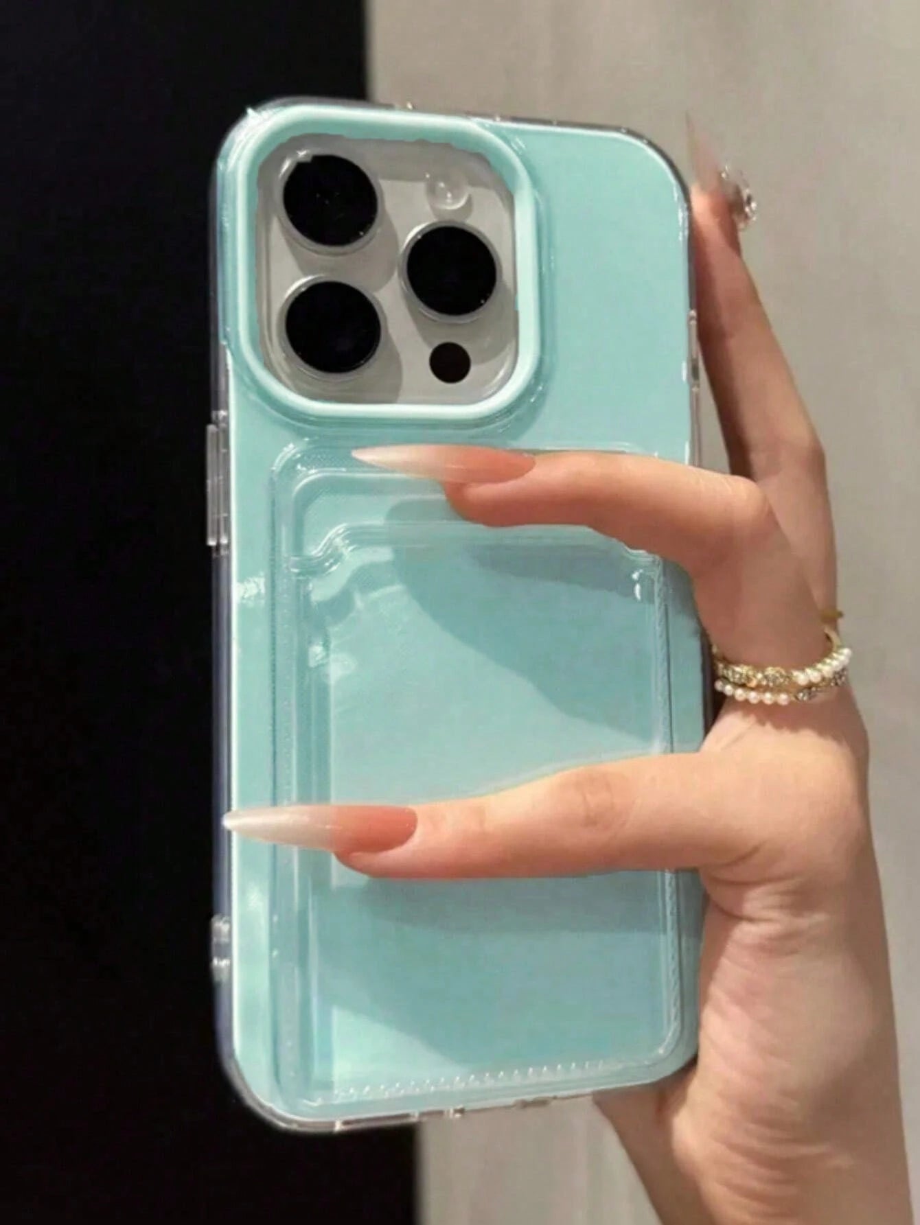 2-In-1 Candy Color Card Slot Phone Case, Compatible With IPhone Air/17/17 Pro/17 Pro Max/16/15/14/13/12/11 Pro Max/16 Plus, Minimalist Shock-Proof Transparent Soft Shell
