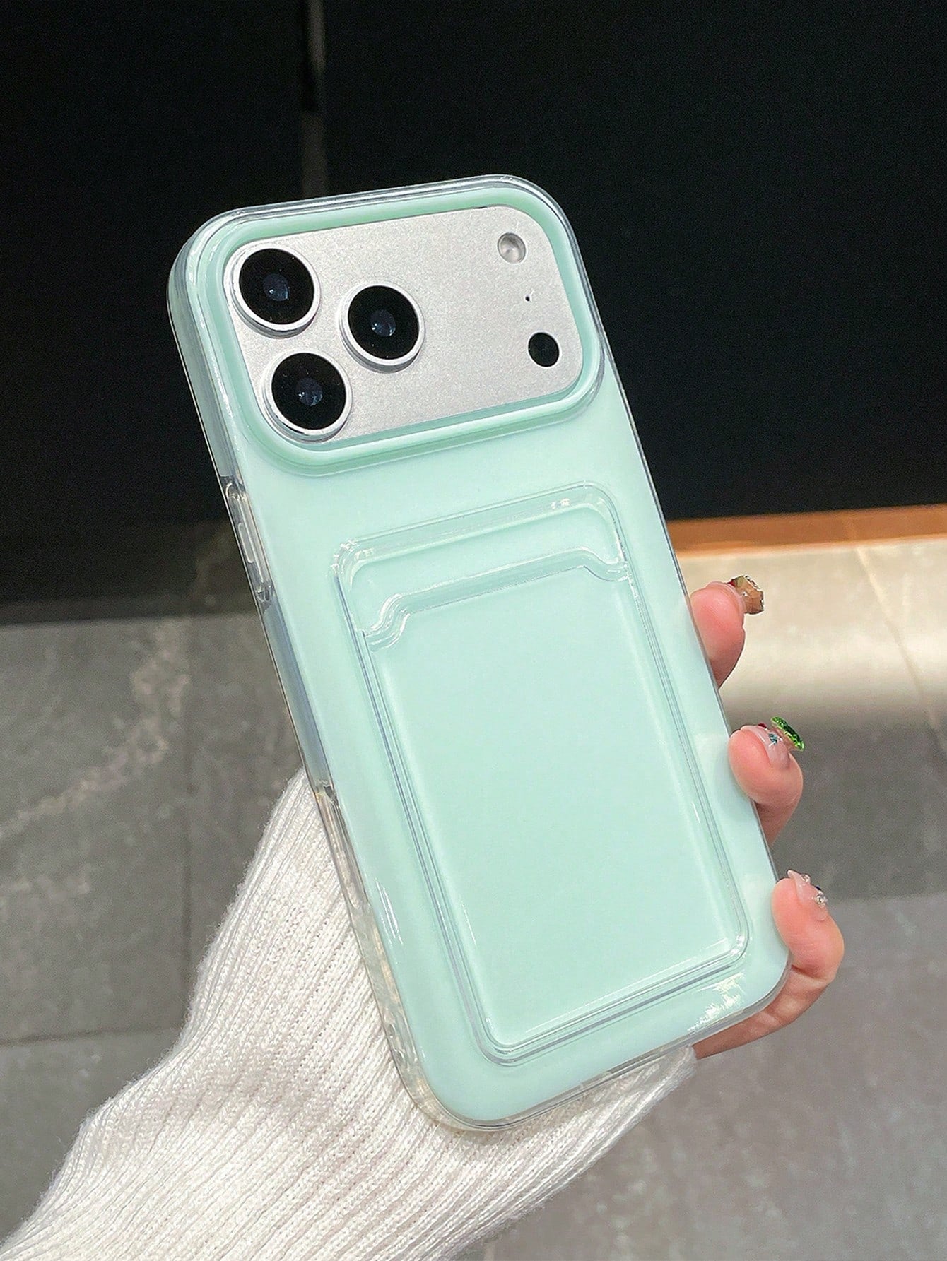 2-In-1 Candy Color Card Slot Phone Case, Compatible With IPhone Air/17/17 Pro/17 Pro Max/16/15/14/13/12/11 Pro Max/16 Plus, Minimalist Shock-Proof Transparent Soft Shell