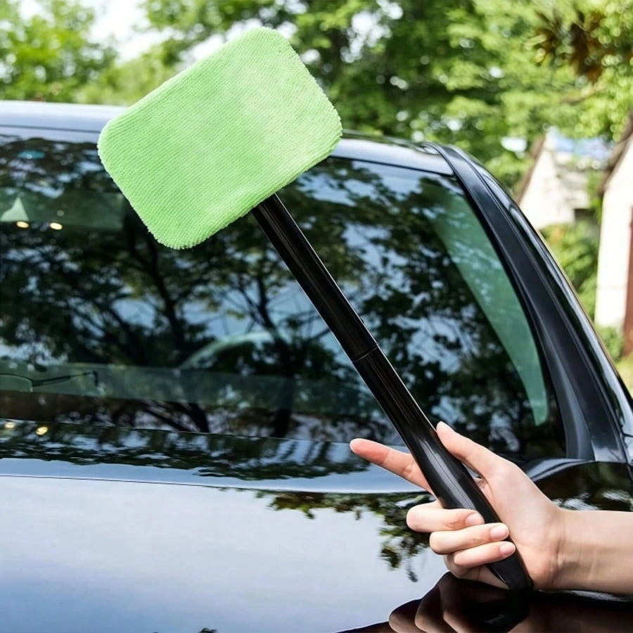 2-In-1 Car Glass Cleaning Stick With Replaceable Brush Head, Dust Removal And Anti-Fog Functions, Easily Clean Windshield And Car Windows