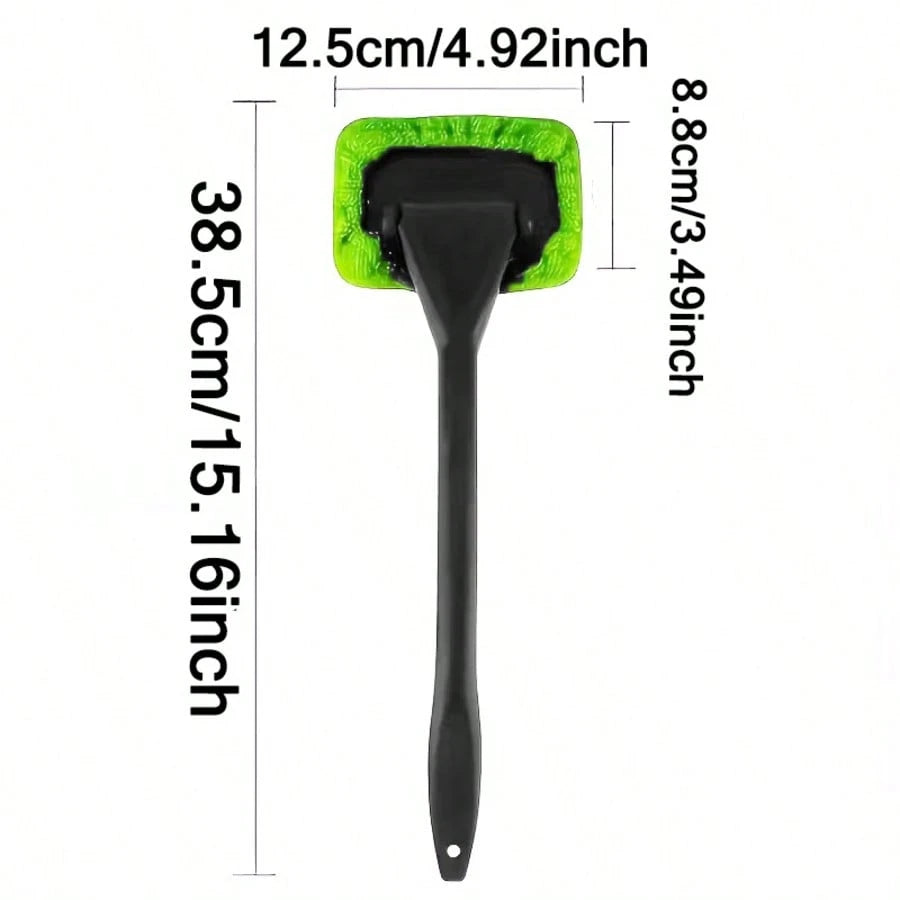 2-In-1 Car Glass Cleaning Stick With Replaceable Brush Head, Dust Removal And Anti-Fog Functions, Easily Clean Windshield And Car Windows