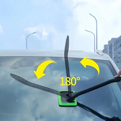 2-In-1 Car Glass Cleaning Stick With Replaceable Brush Head, Dust Removal And Anti-Fog Functions, Easily Clean Windshield And Car Windows