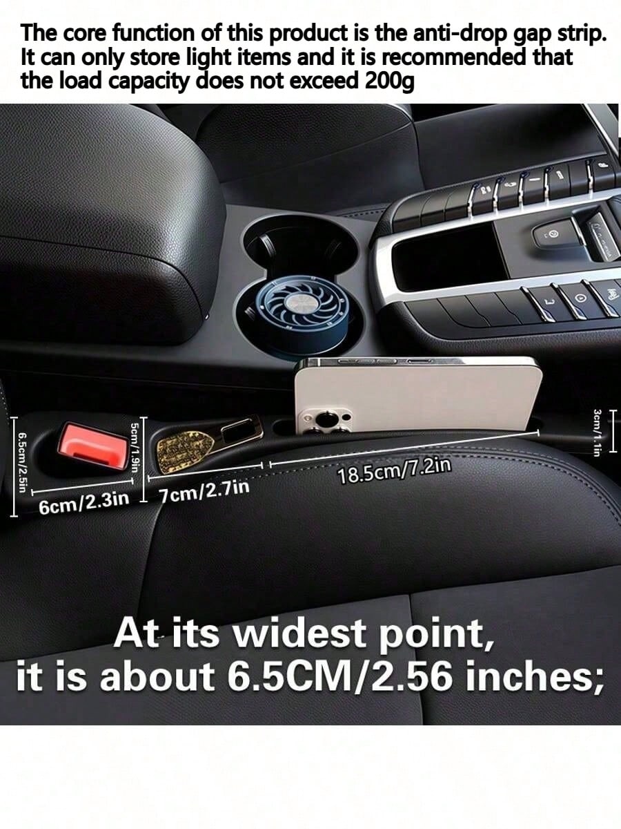 2-In-1 Car Seat Gap Filler & Storage Box, Multi-Functional Organizer, Anti-Drop Anti-Slip Crevice Box, Practical Car Accessories