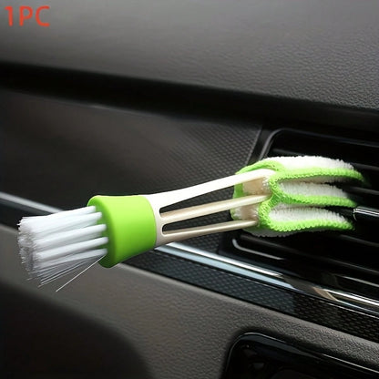 2 In 1 Multifunctional PE Car Vent Cleaning Brush Detachable Washable Air Conditioning Curtain Dust Removal Brush For Cleaning Interior Details Corners Of Ships And Vehicles
