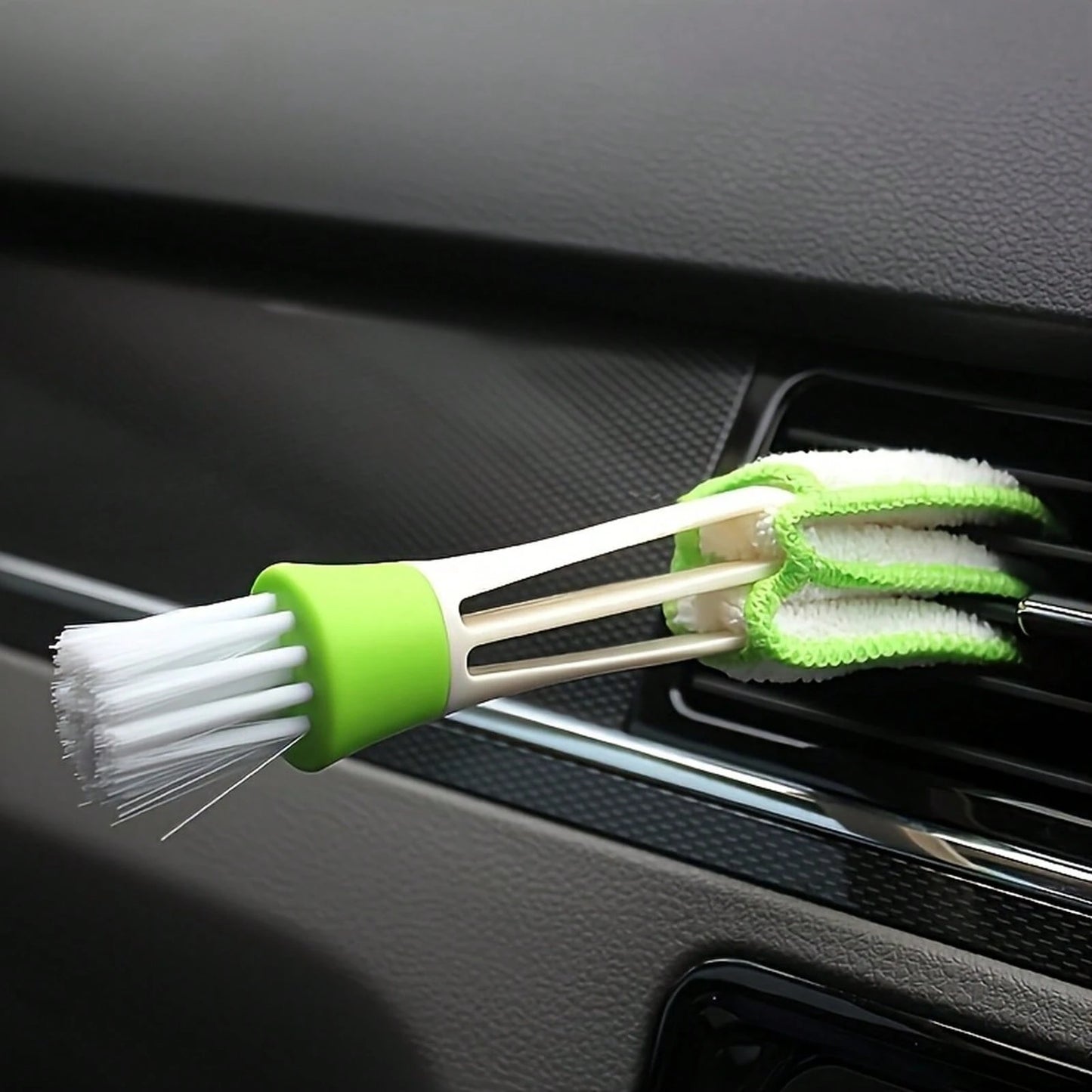 2 In 1 Multifunctional PE Car Vent Cleaning Brush Detachable Washable Air Conditioning Curtain Dust Removal Brush For Cleaning Interior Details Corners Of Ships And Vehicles