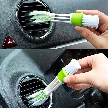 2 In 1 Multifunctional PE Car Vent Cleaning Brush Detachable Washable Air Conditioning Curtain Dust Removal Brush For Cleaning Interior Details Corners Of Ships And Vehicles