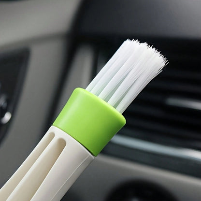 2 In 1 Multifunctional PE Car Vent Cleaning Brush Detachable Washable Air Conditioning Curtain Dust Removal Brush For Cleaning Interior Details Corners Of Ships And Vehicles