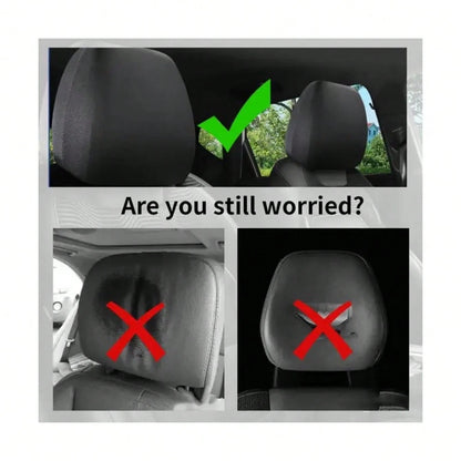 2 Mysterious Eye Cool Mask Printed Car Seat Headrest Covers- Mysterious Design, Universal Models, Easy To Install And Remove, Indispensable For Urban Commuting, Suitable For All Seasons, Ideal In-Car