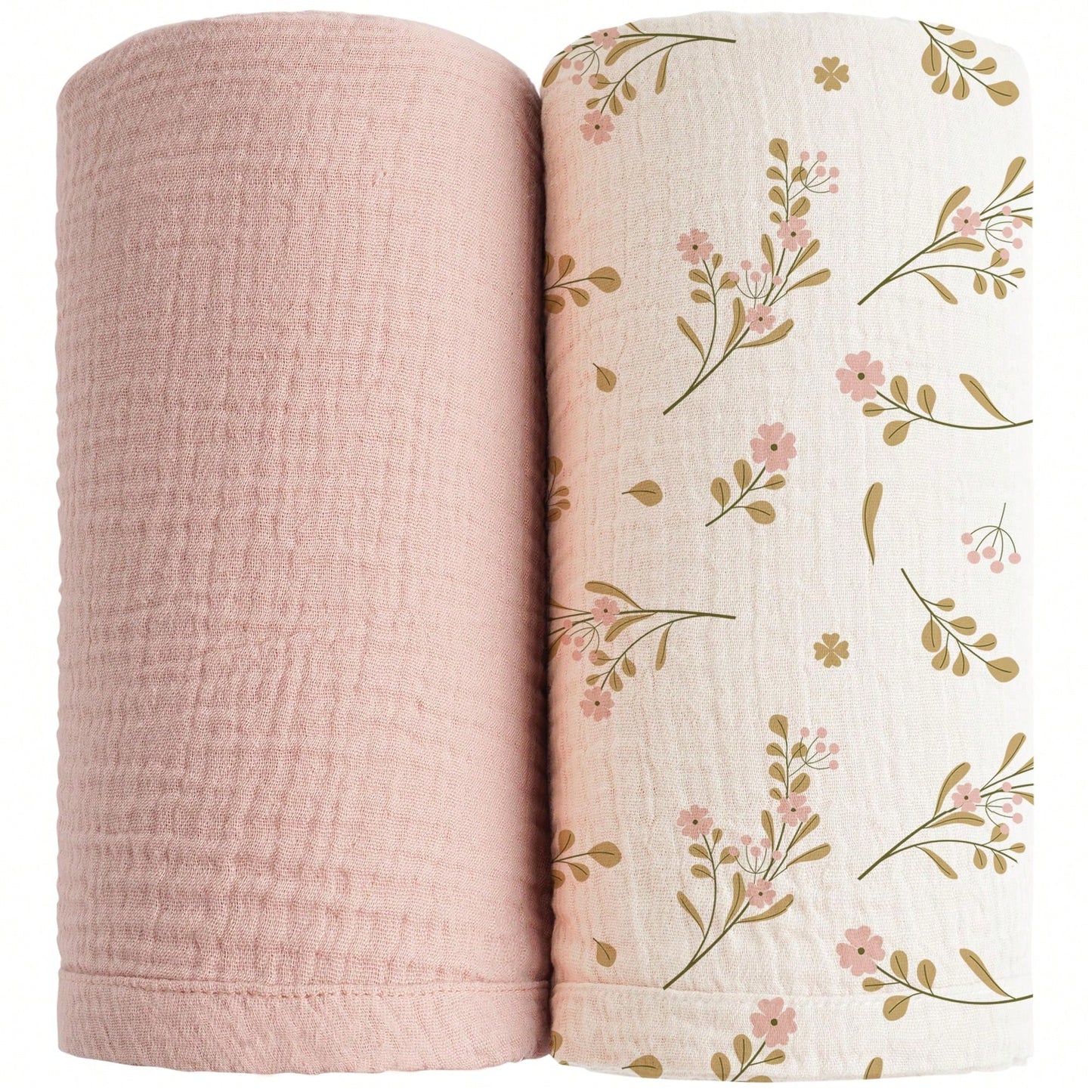 2-Pack Muslin Swaddle Blankets For Boys And Girls, Large 47 X 47 Inch Receiving Blankets, Soft Breathable Baby Swaddles For Newborns