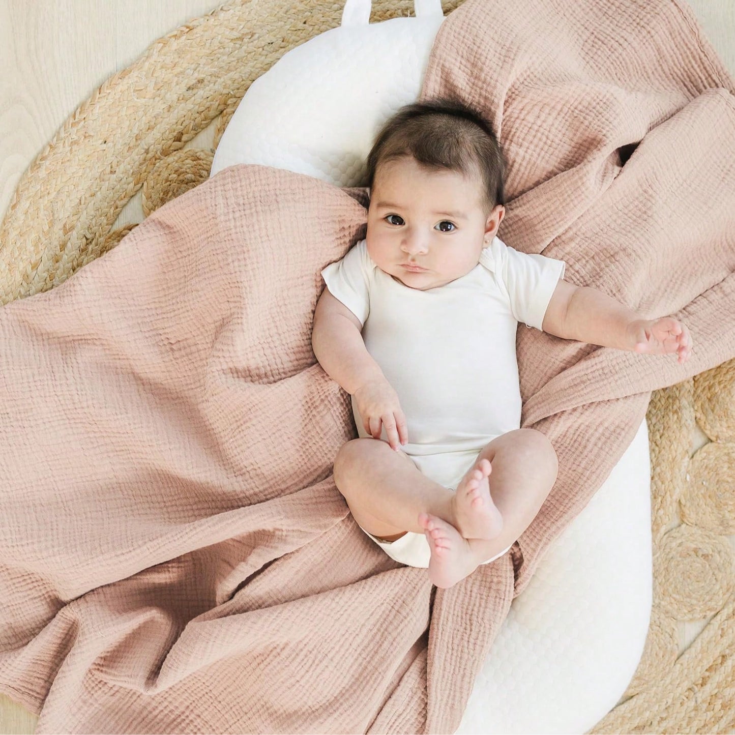 2-Pack Muslin Swaddle Blankets For Boys And Girls, Large 47 X 47 Inch Receiving Blankets, Soft Breathable Baby Swaddles For Newborns