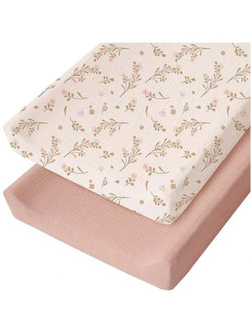 2 Packs Changing Pad Cover For Baby Girls Boys Fitted Diaper Changing Table Cover Set, Soft Changing Pad Sheets Love Valentine